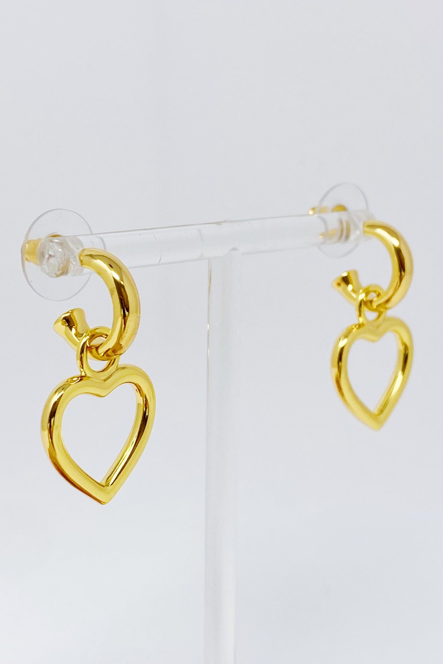 Love From Milan Heart Drop Earrings-2