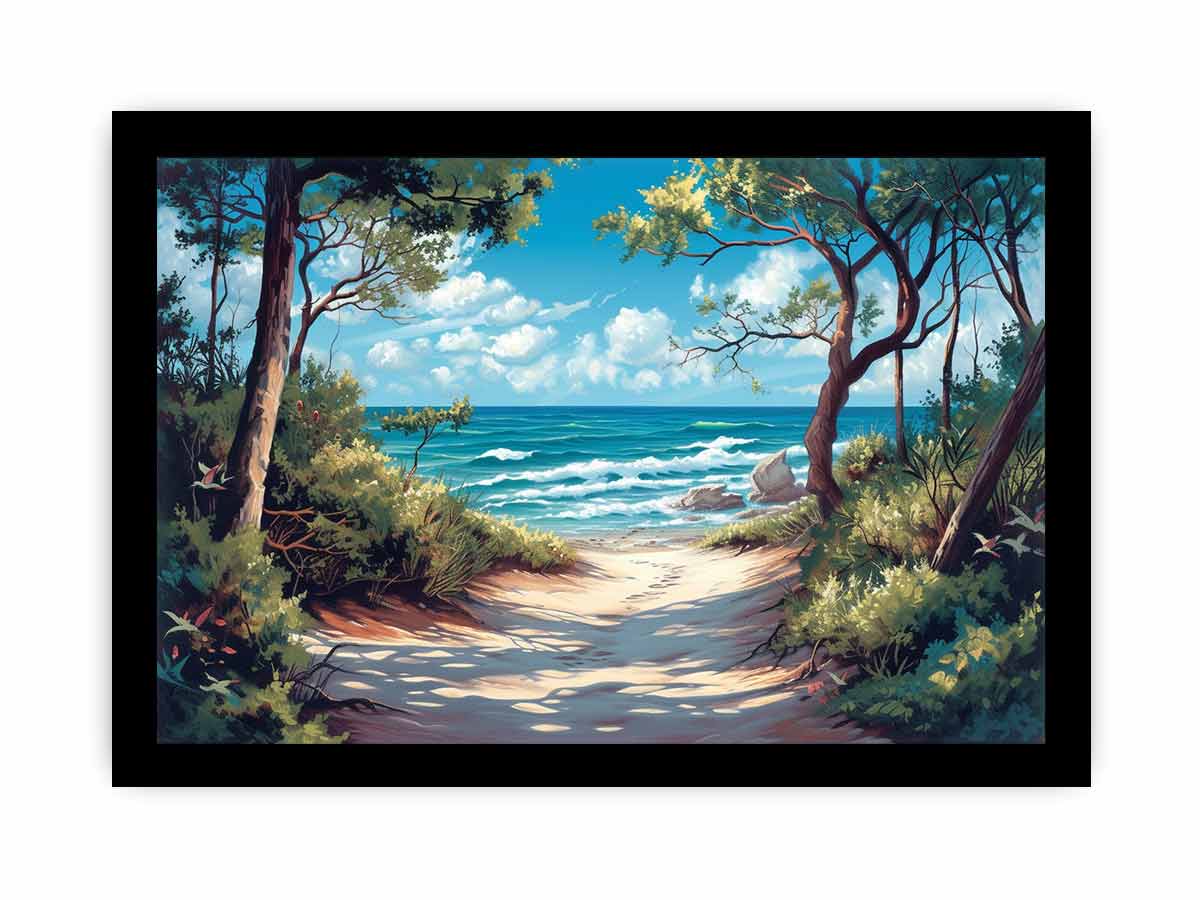 Beach Path Framed Print