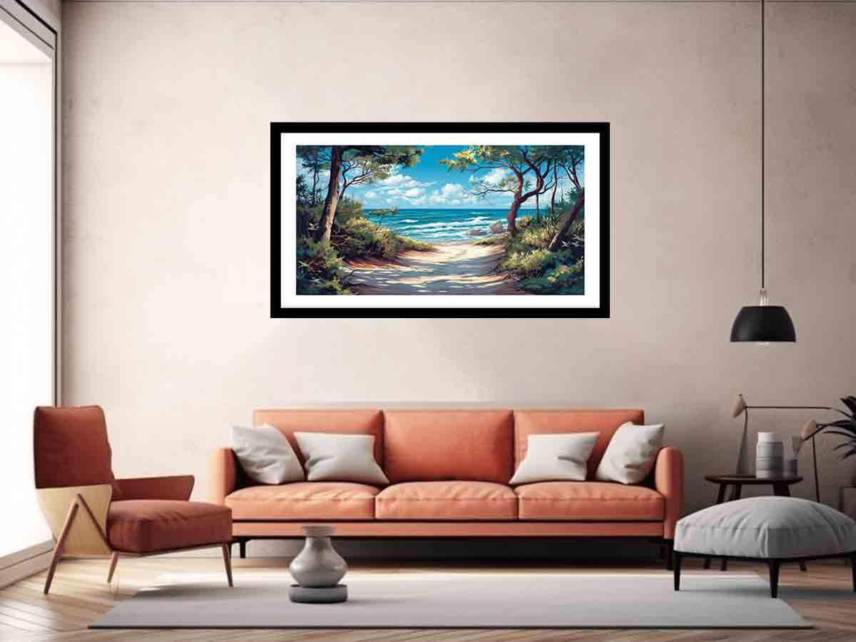 Beach Path Framed Print