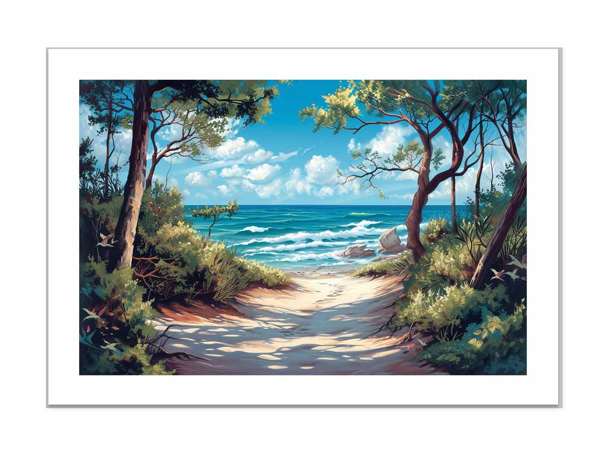 Beach Path Framed Print