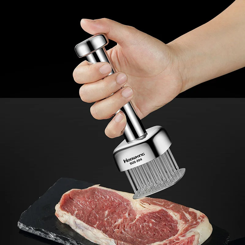 NNEOBA Meat Tenderizer Needle Hammer Silver-3