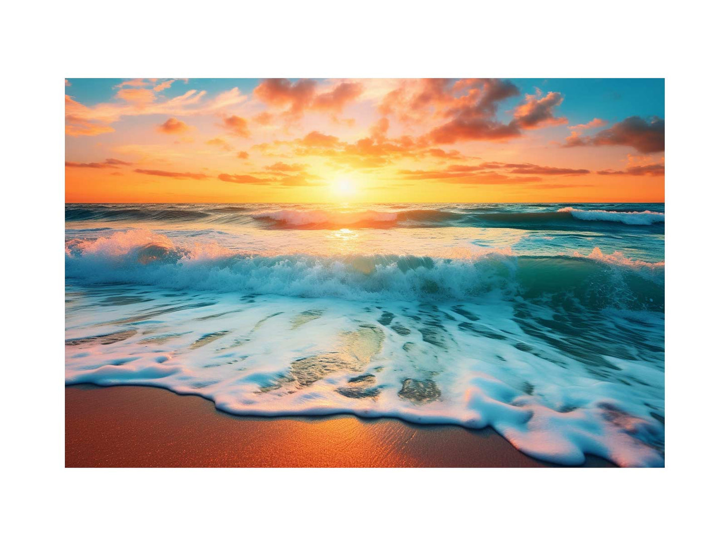 Sunset Beach Canvas Art Print