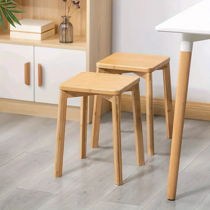Eco-Friendly Bamboo Stool: Simplify Your Space with Style-2