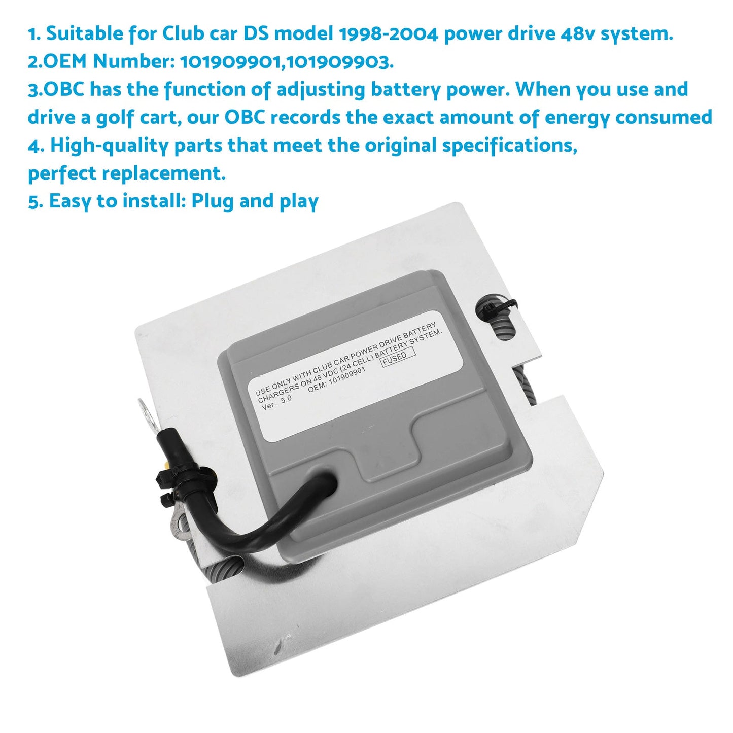 101909901 On Board Computer 48V OBC Cart Suitable for Club Car DS Models 98-04-2
