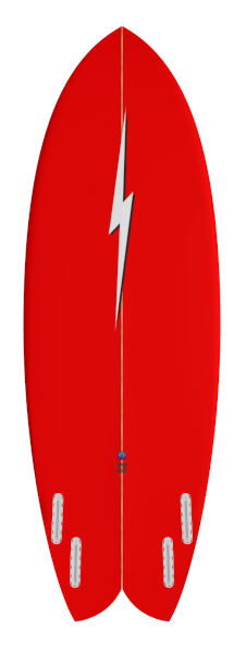 Prancha Surf Lightning Bolt QUAD FISH by Spottt