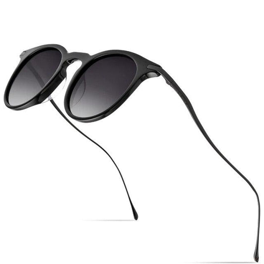 Acetate Titanium Sunglasses Men Vintage Round Polarized Sun Glasses for Women New High Quality Mirrored UV400 Shades