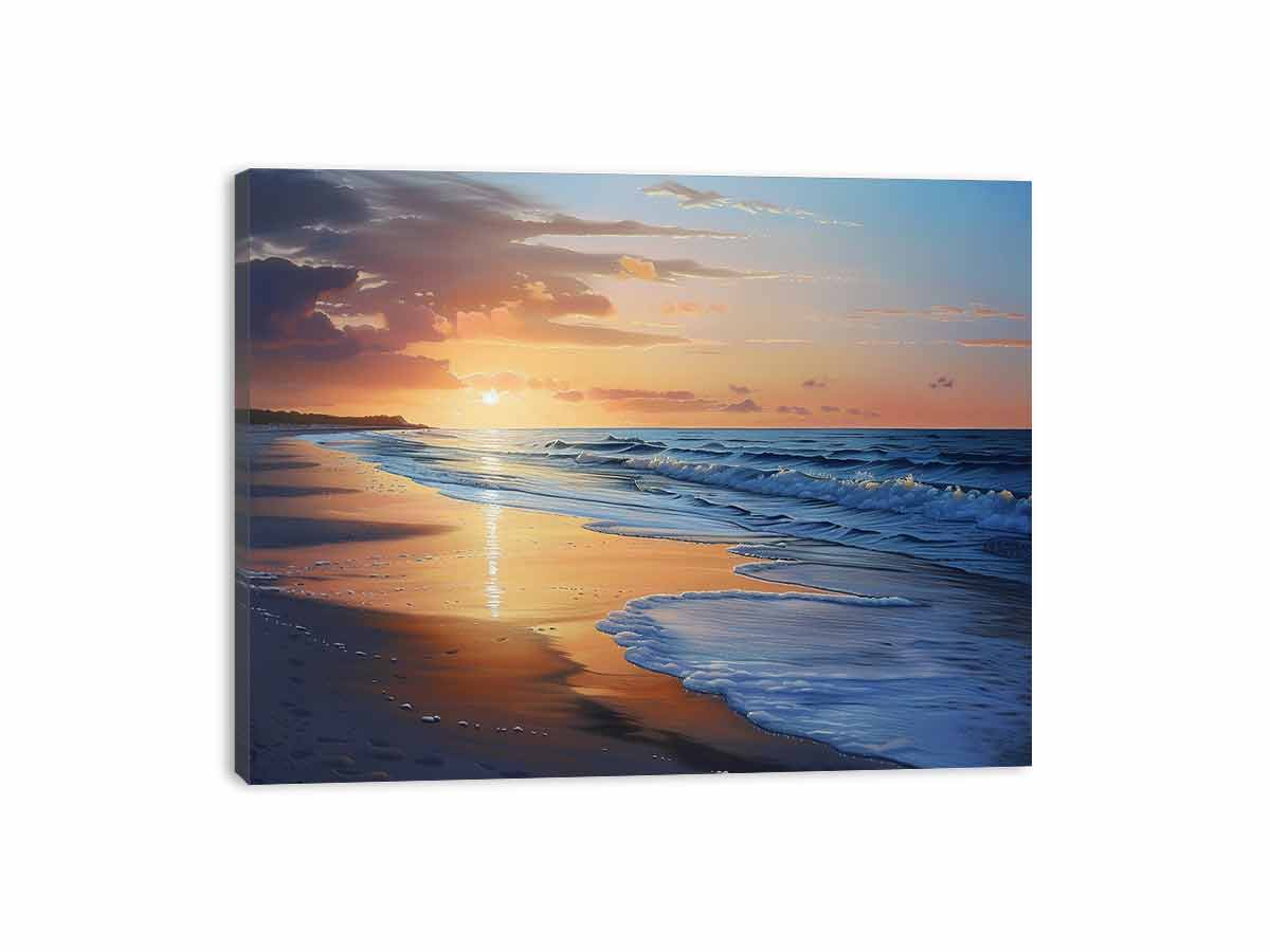 Beach Painting on Canvas Art Print