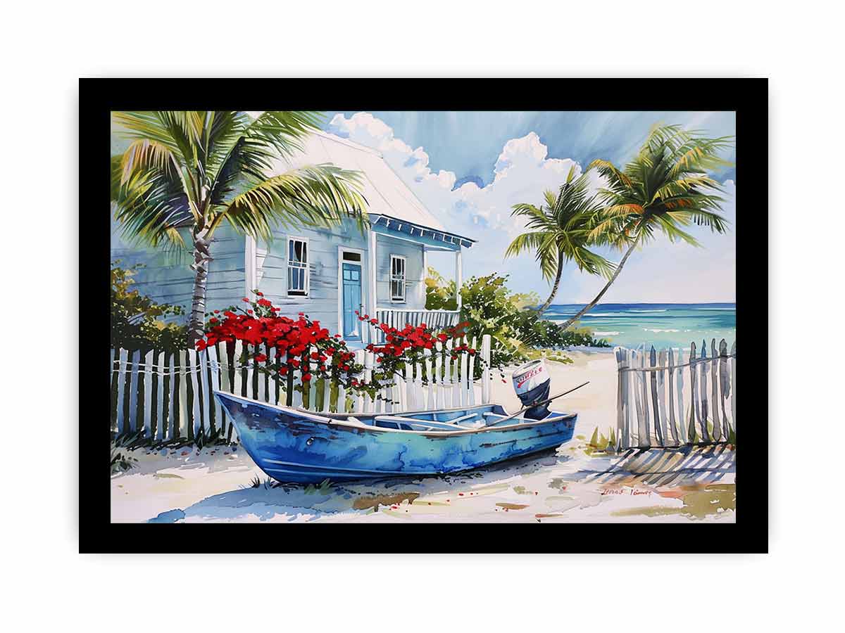 Beach House Canvas Art Print