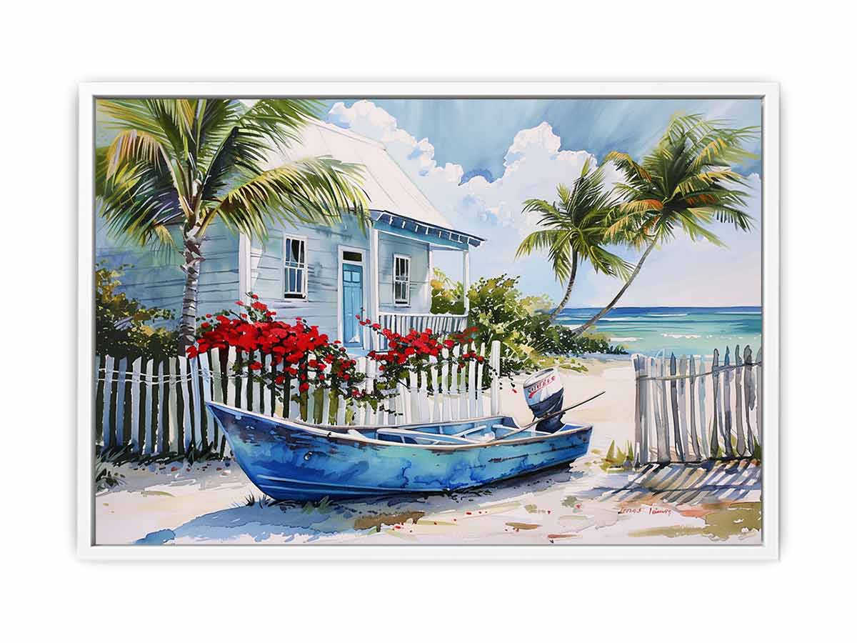 Beach House Canvas Art Print