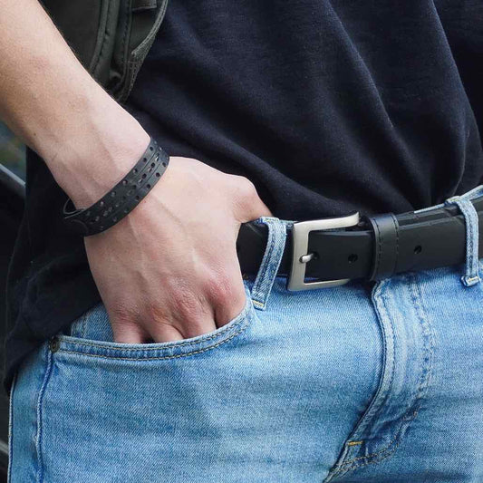 Triplet Unisex Upcycled Inner Tube Bracelet Eco-Friendly-0