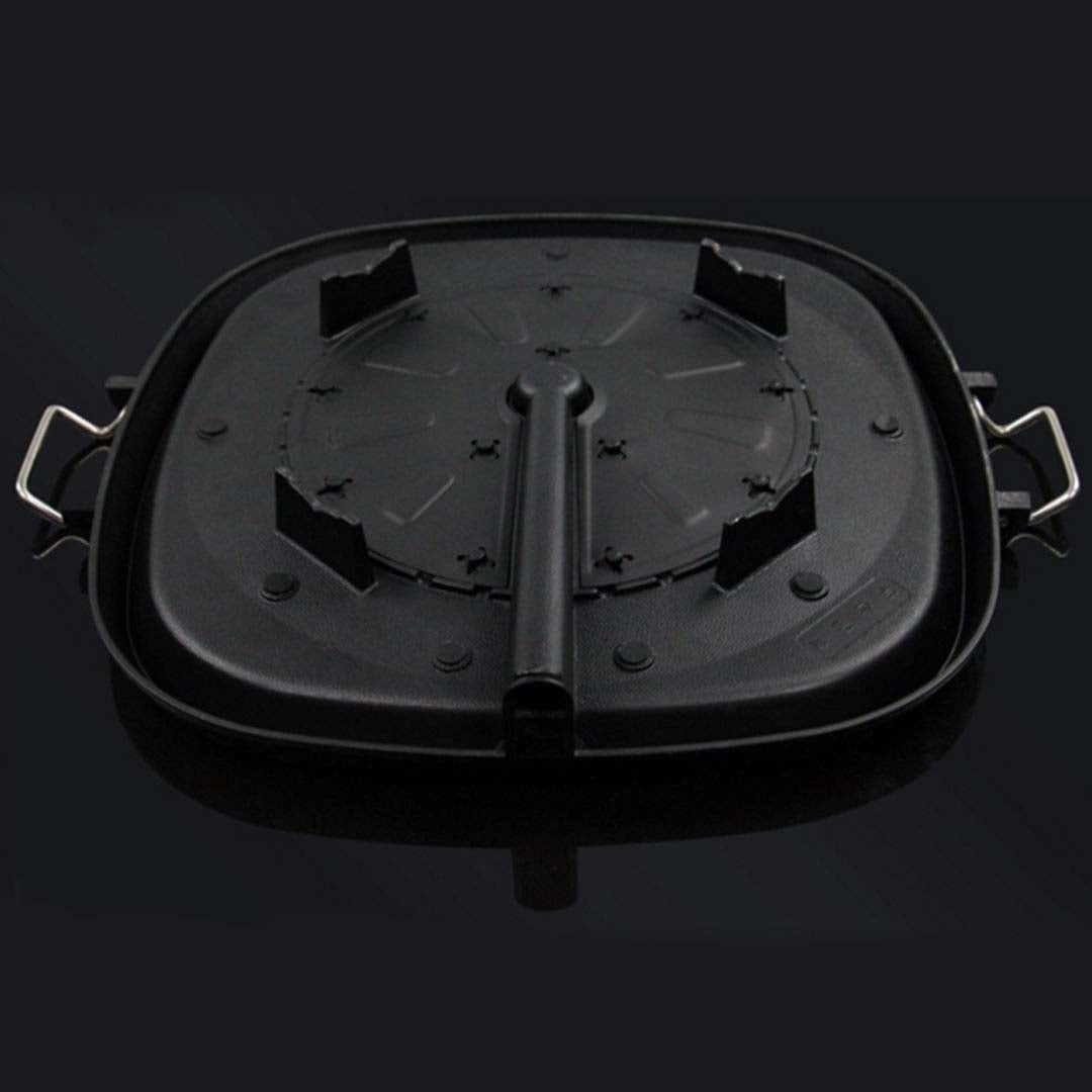 NNEAGS Portable Korean BBQ Butane Gas Stove Stone Grill Plate Non Stick Coated Square-2