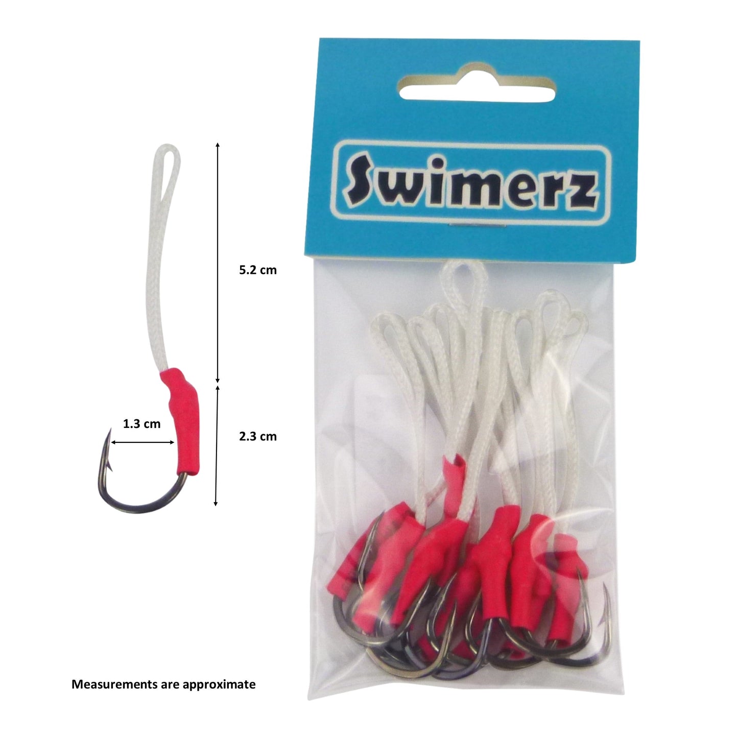 Swimerz 2/0 Single Assist Hooks, 10 pack-1
