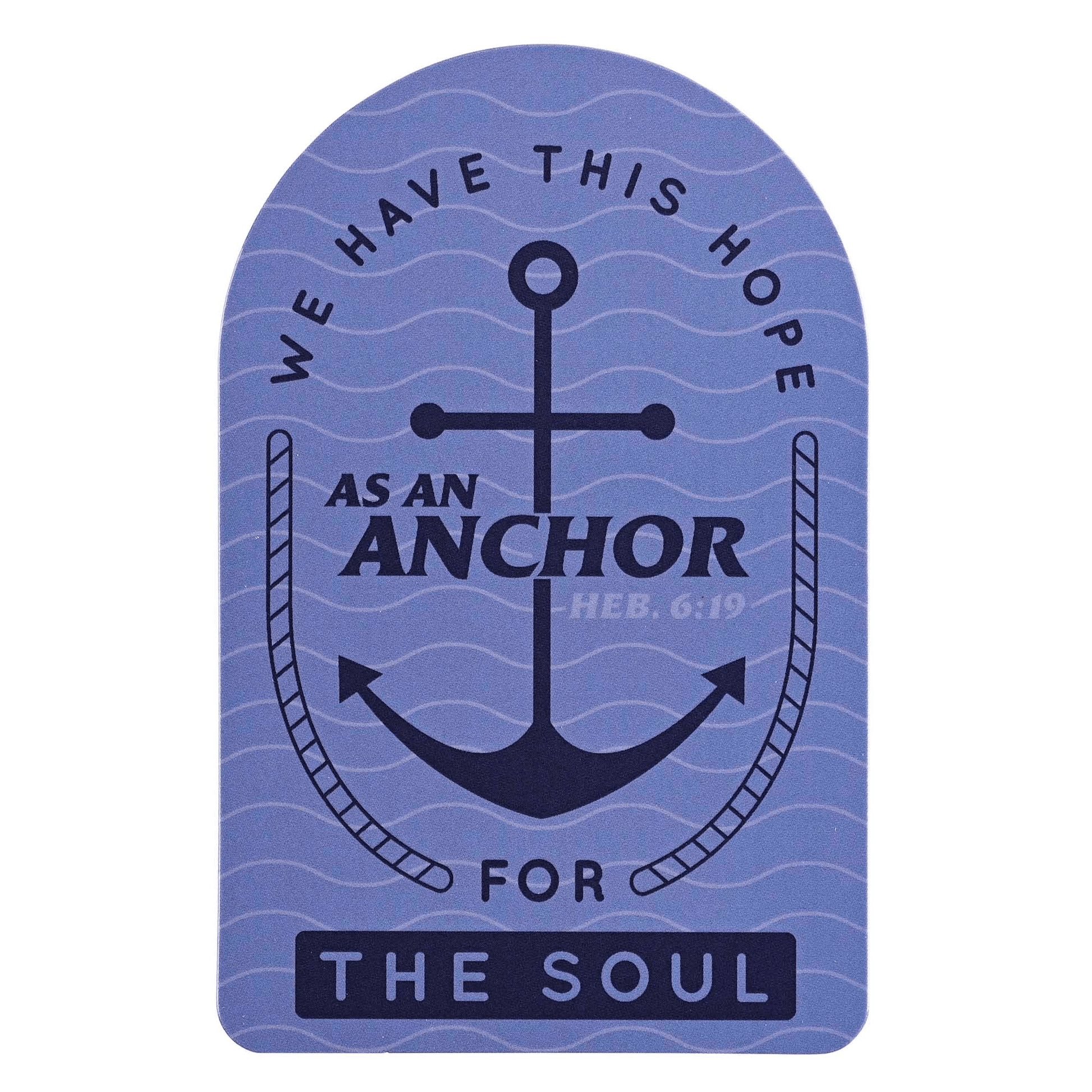 Pocketcard: Hope From Hebrews 6:19 In Black And Blue-1