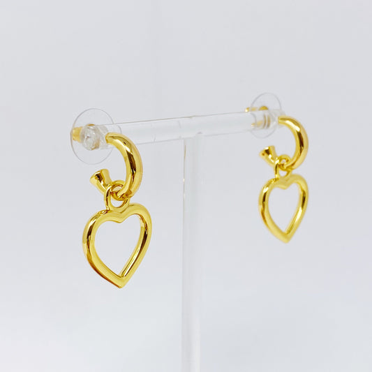 Love From Milan Heart Drop Earrings-0