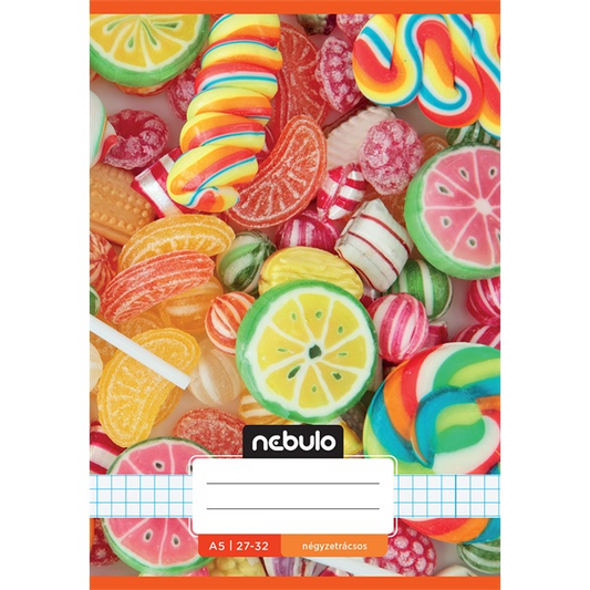 Nebulo Cuki minták II A5 27-32 tűzött kockás füzet (NR-2-CM-A5)-0