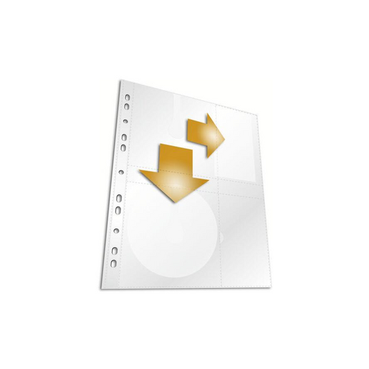 DURABLE 4erCD/DVD-Hülle A4 mit Schutzvlies 5er Btl. transp (522219) (522219)-0