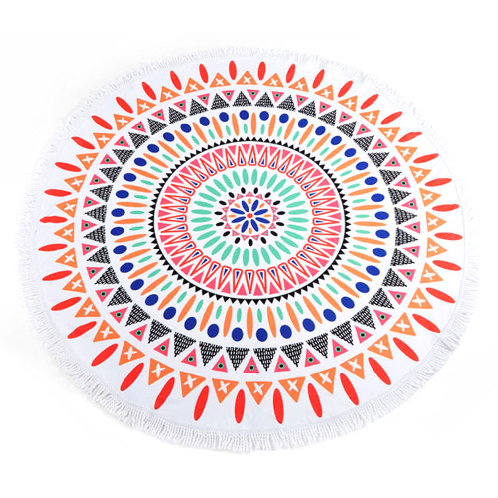Colorful Round Beach Towel