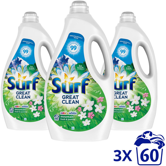 Surf Mountain Fresh &amp; Jasmine 3 × 2 l (60 mosás) (8720181128547)-0