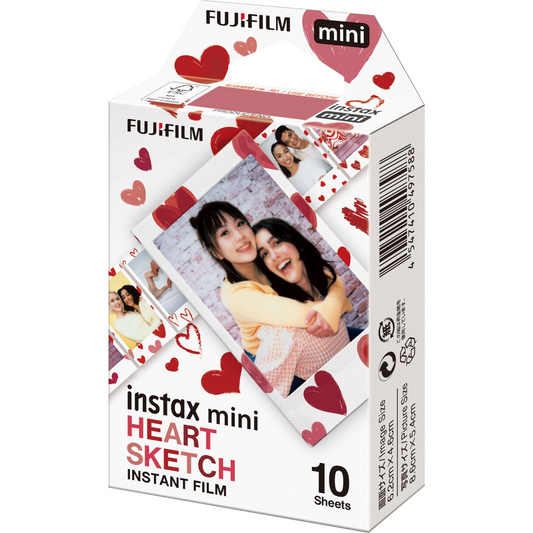 Fujifilm Instax Mini Film Heart Sketch instant fotópapír (10 db) (16799926)-0