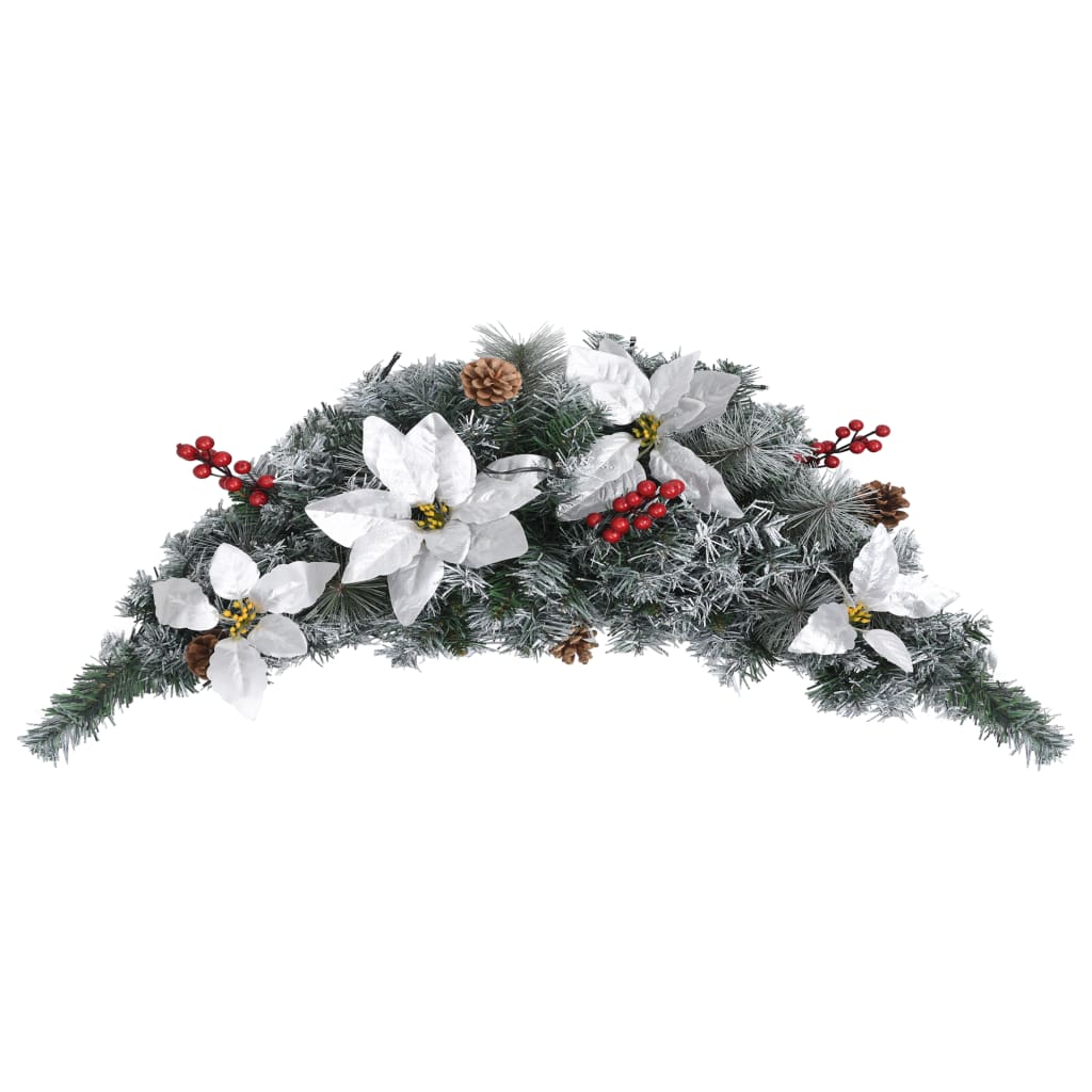 NNEVL Christmas Arch with LED Lights Green 90 cm PVC-0