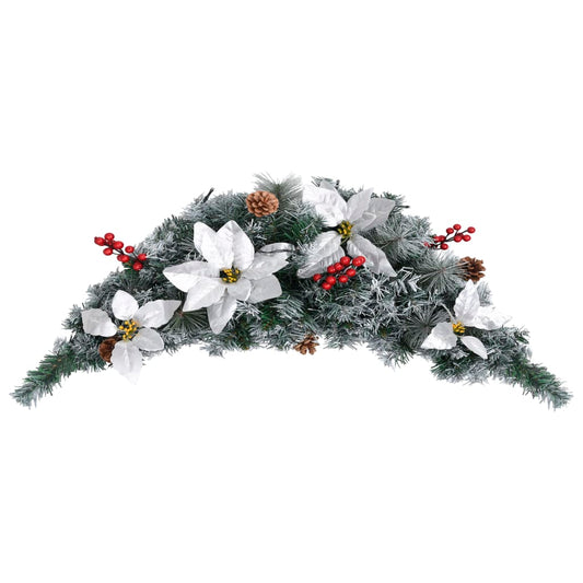 NNEVL Christmas Arch with LED Lights Green 90 cm PVC-0