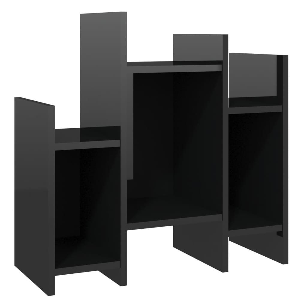 NNEVL Side Cabinet High Gloss Black 60x26x60 cm Chipboard-1