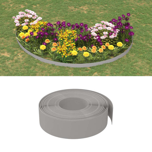 NNEVL Garden Edgings 3 pcs Grey 10 m 15 cm Polyethylene-0