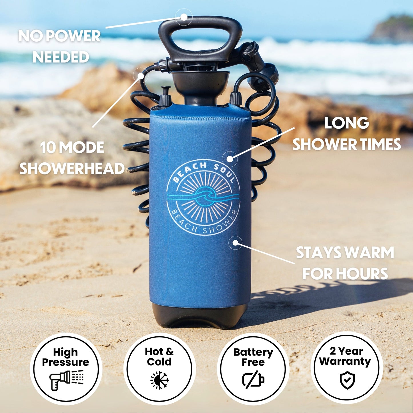 Portable Shower Ocean Rise 8L-3