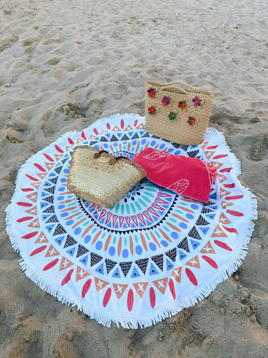 Colorful Round Beach Towel