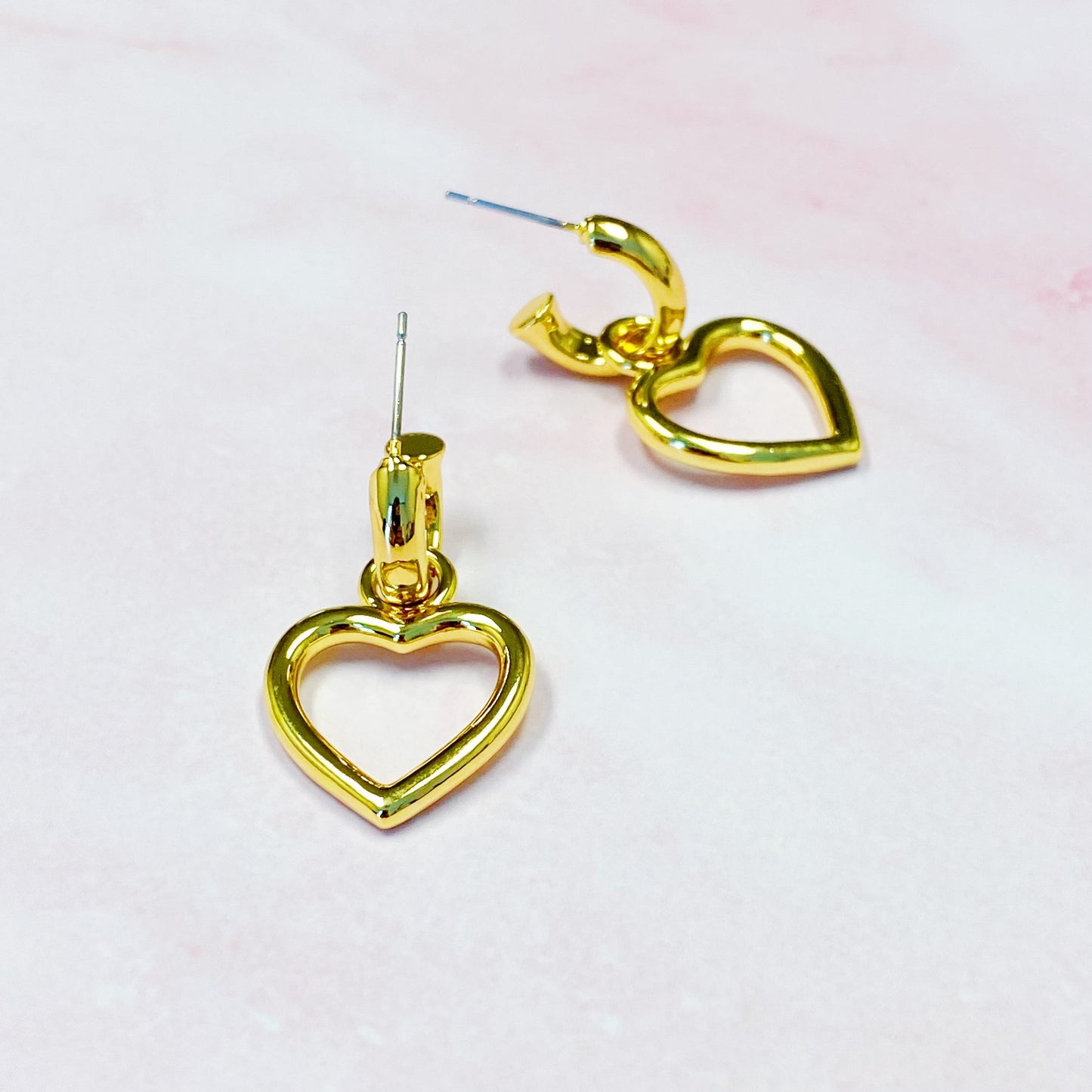 Love From Milan Heart Drop Earrings-4