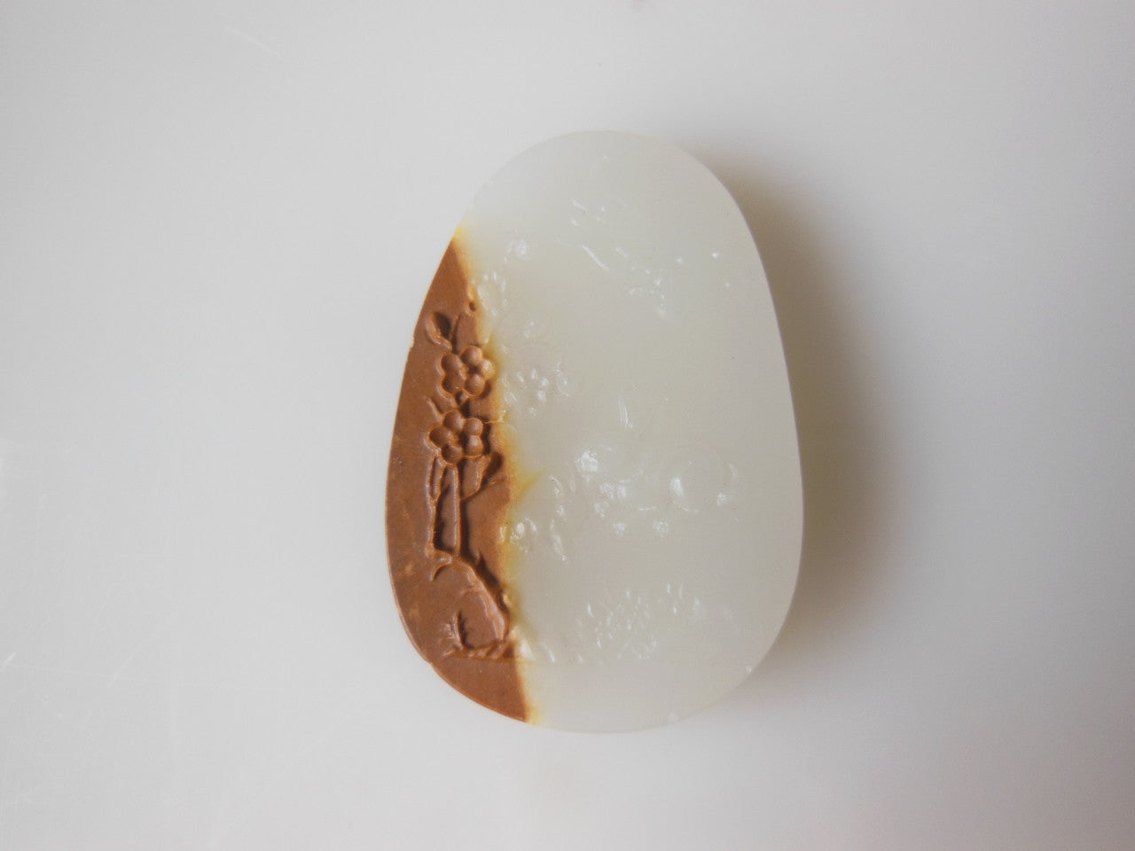 Jade Pendant- Carved bronze and white jade from China.-4