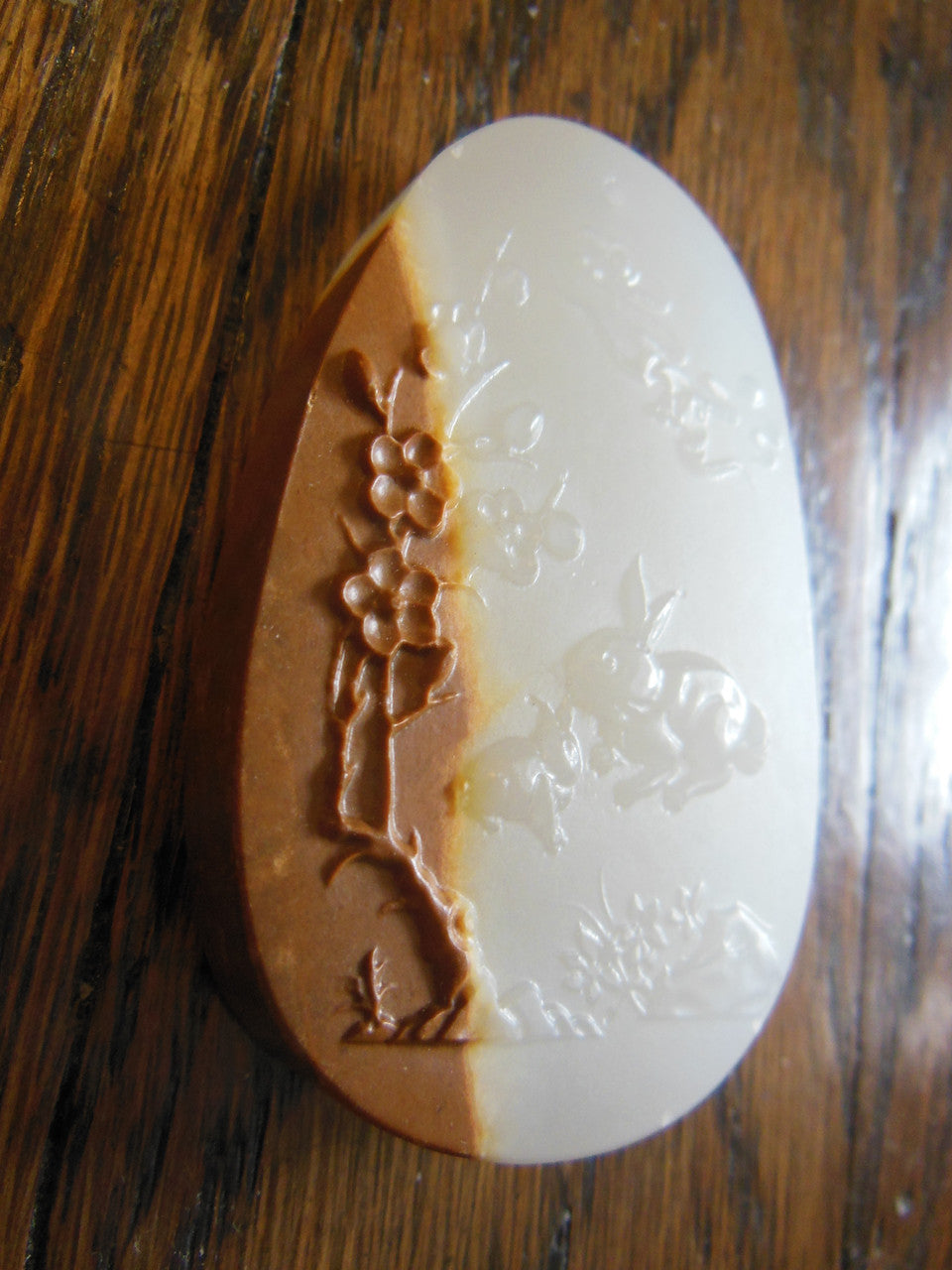 Jade Pendant- Carved bronze and white jade from China.-1