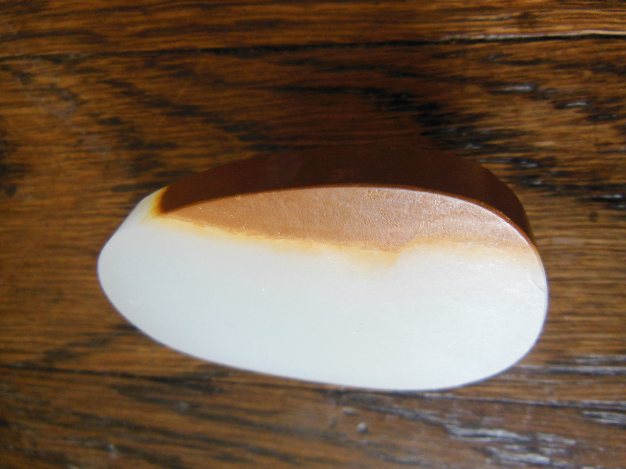 Jade Pendant- Carved bronze and white jade from China.-3