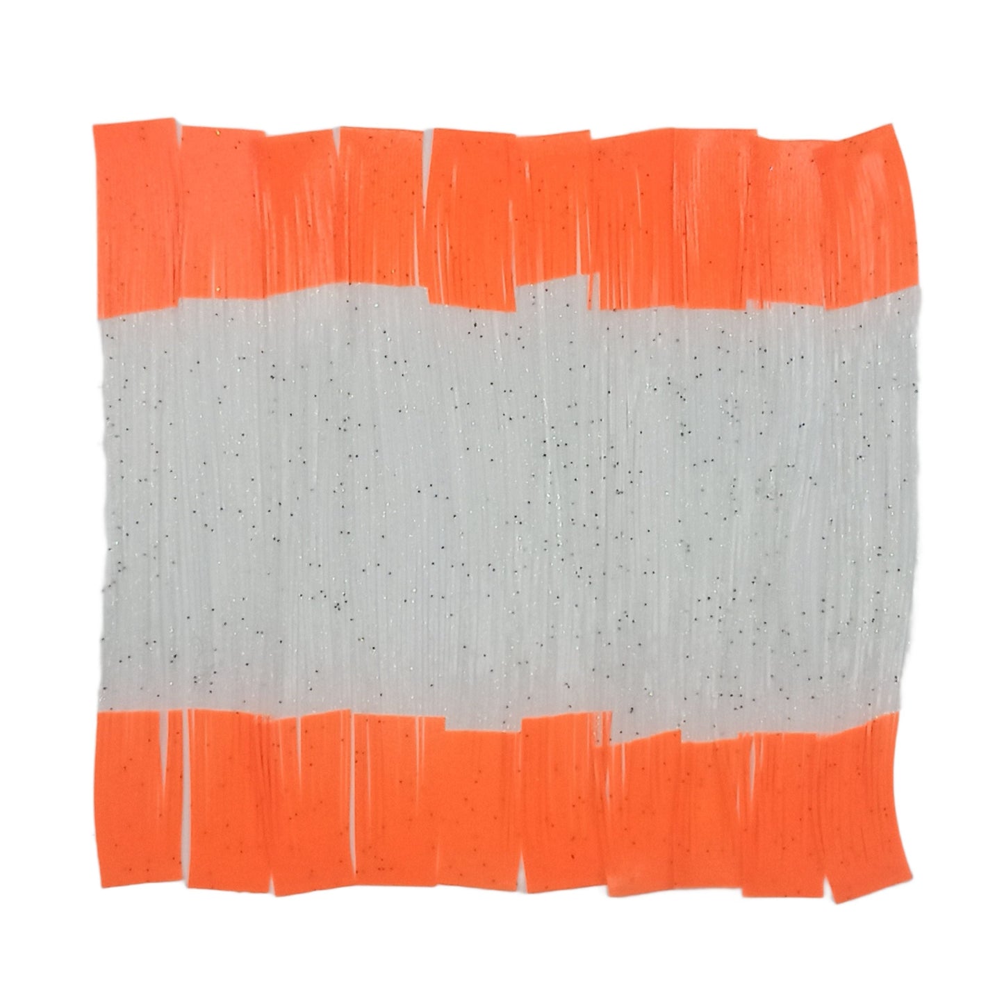 Artizan 22 strand silicon skirting, Clear/Orange Tips, Qty 20-0