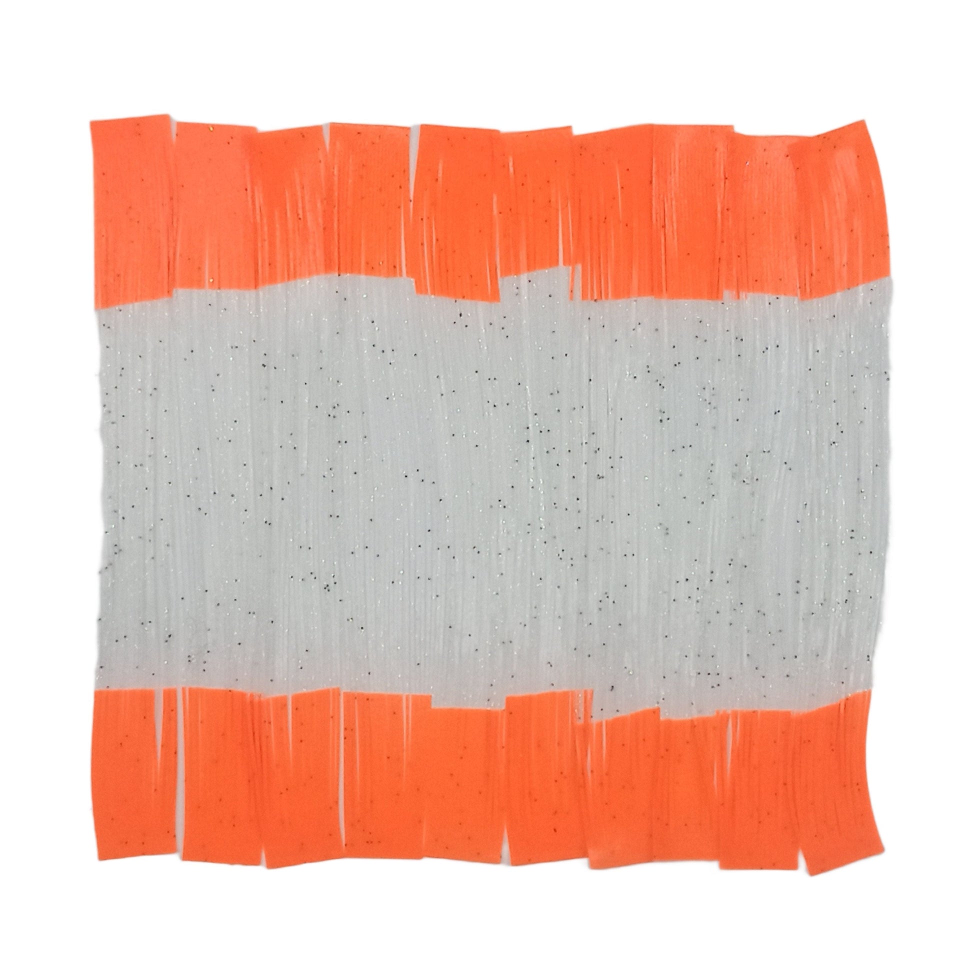 Artizan 22 strand silicon skirting, Clear/Orange Tips, Qty 20-0