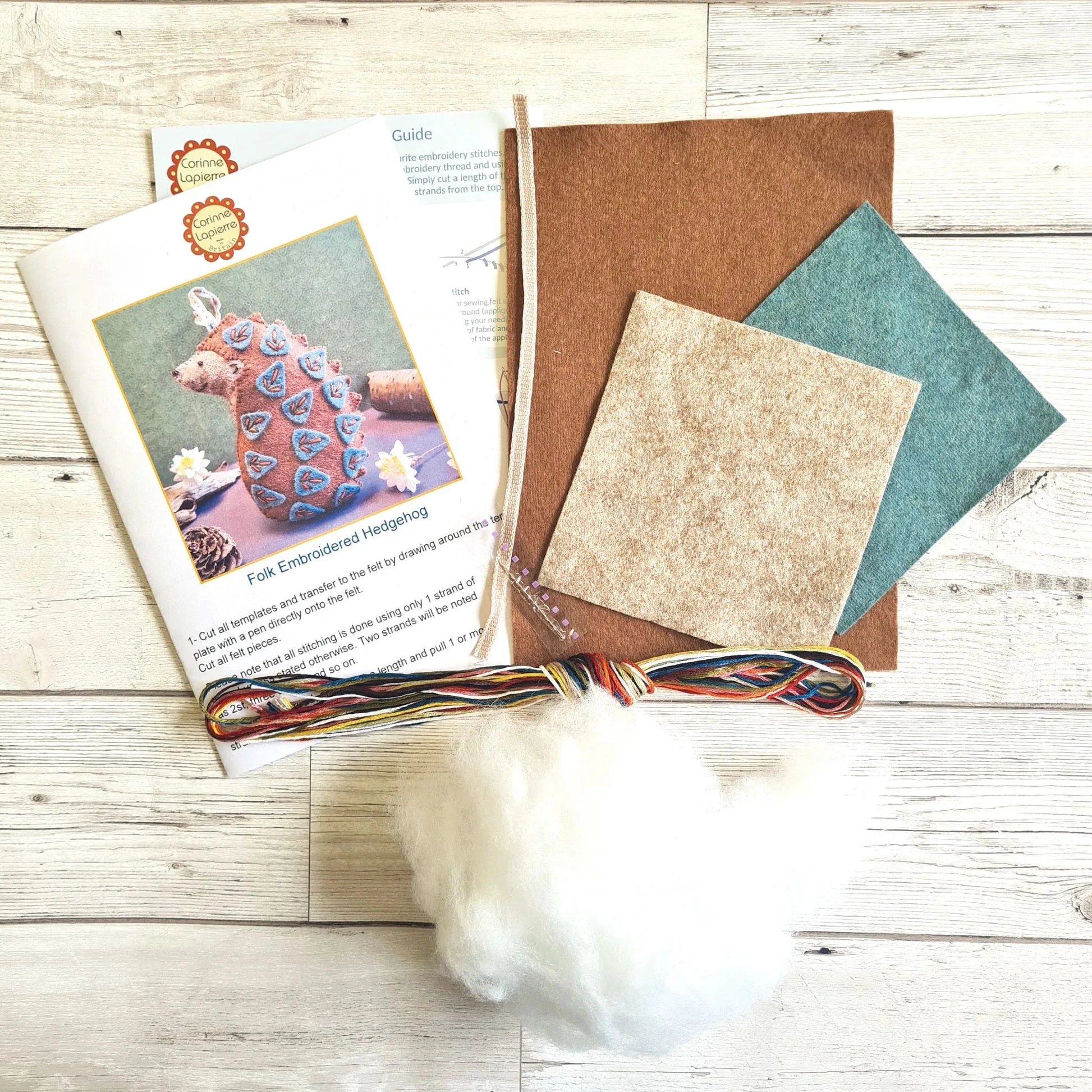 Folk Hedgehog from Felt Craft Kit MKFHD1F-1