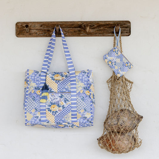 Striped Beach Bag-Lovely Lavender