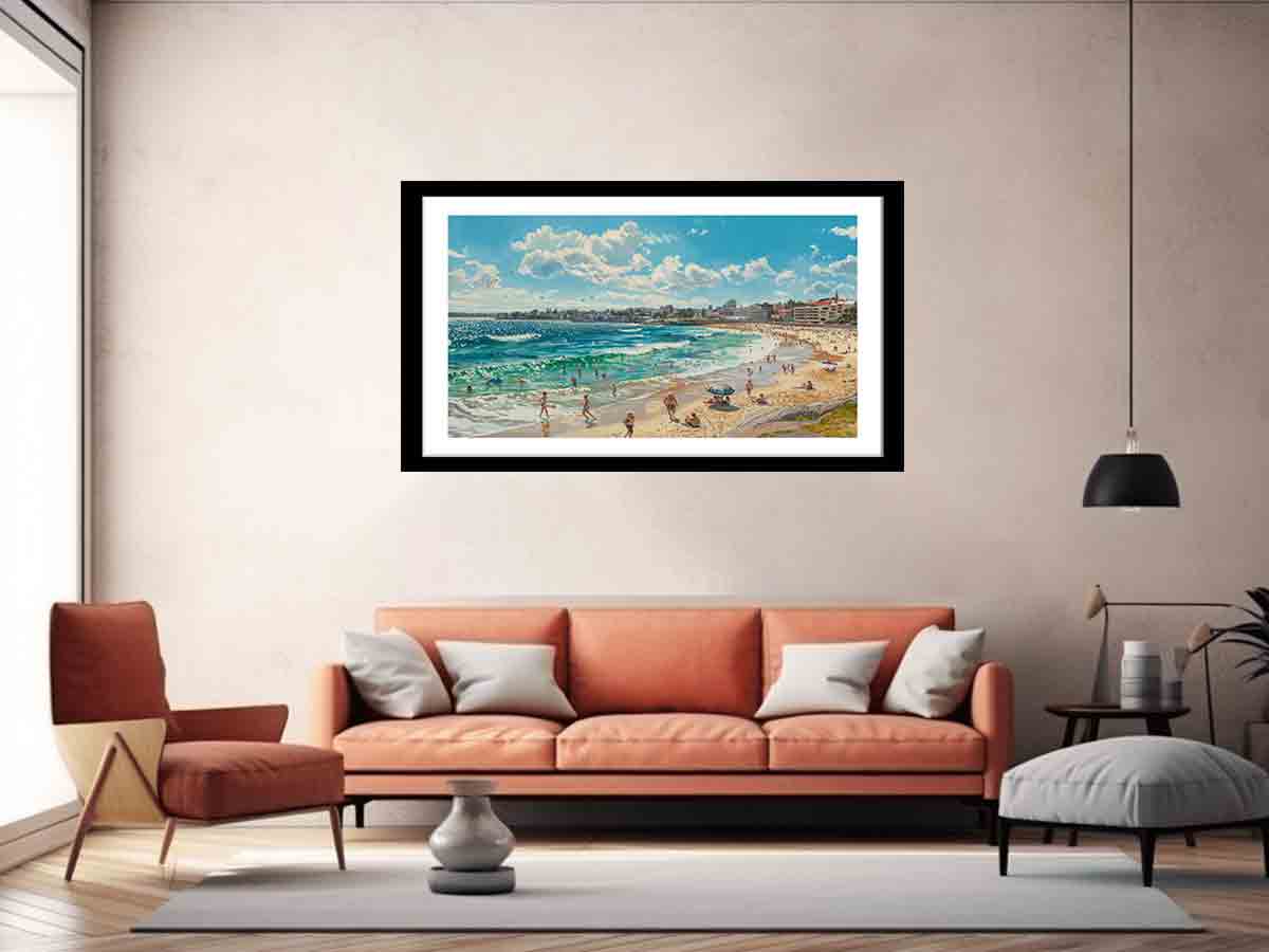Bondi Beach Art Framed Print
