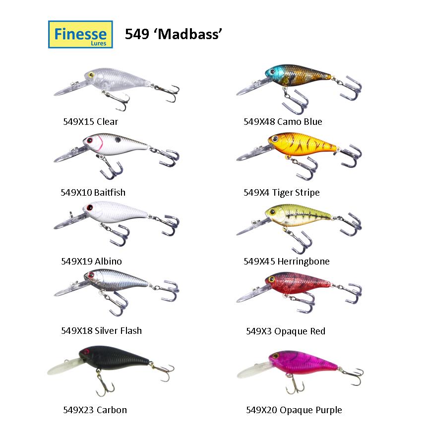 Finesse 'Madbass' Opaque Red, 85mm Deep Diving Crankbait-1