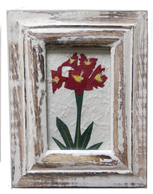 Paper flowers from Bangkok, Thailand.  Framed.-0