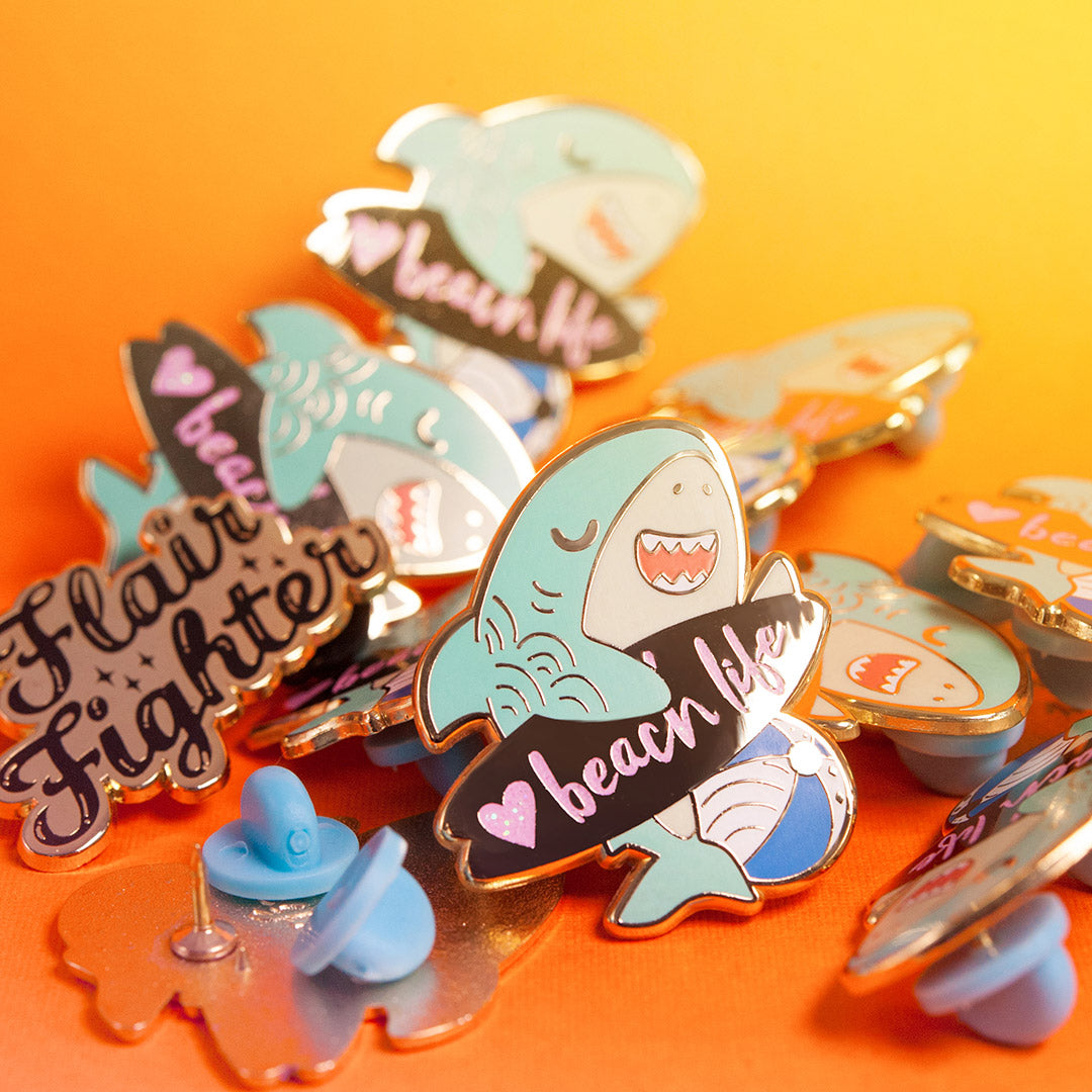 Beach Life Shark Enamel Pin