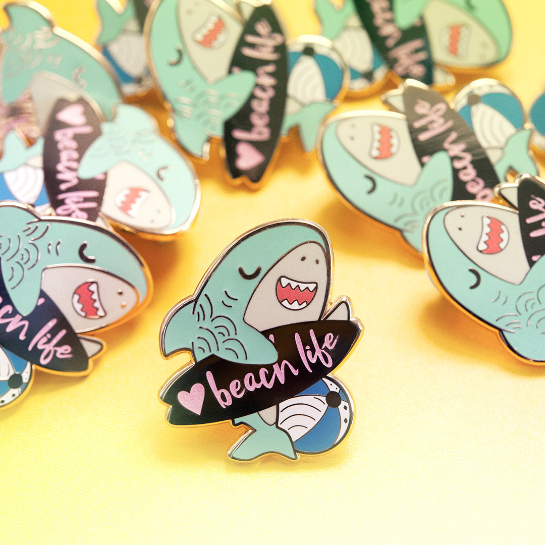 Beach Life Shark Enamel Pin