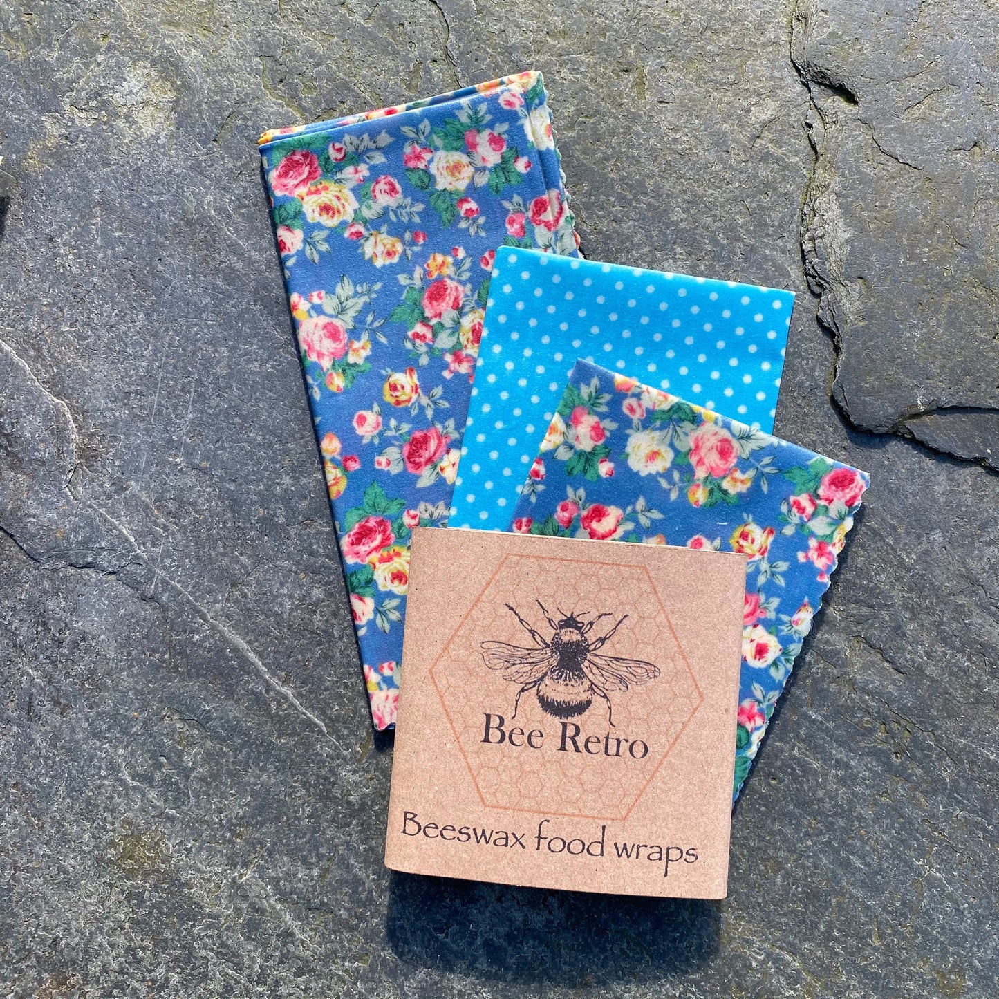 Blue Chintz- Eco Friendly Beeswax Wrap-4