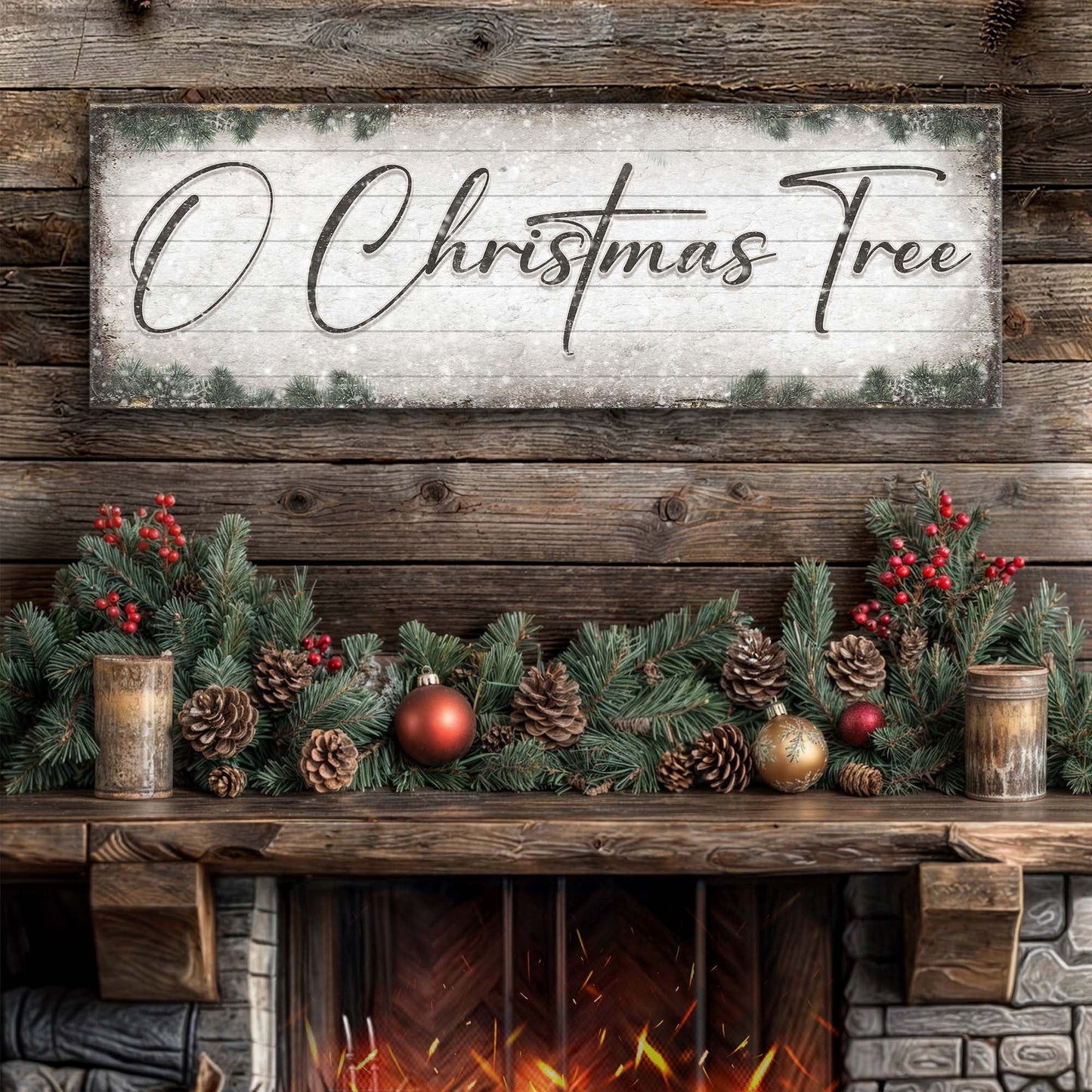 O Christmas Tree, Wood Christmas Sign-1