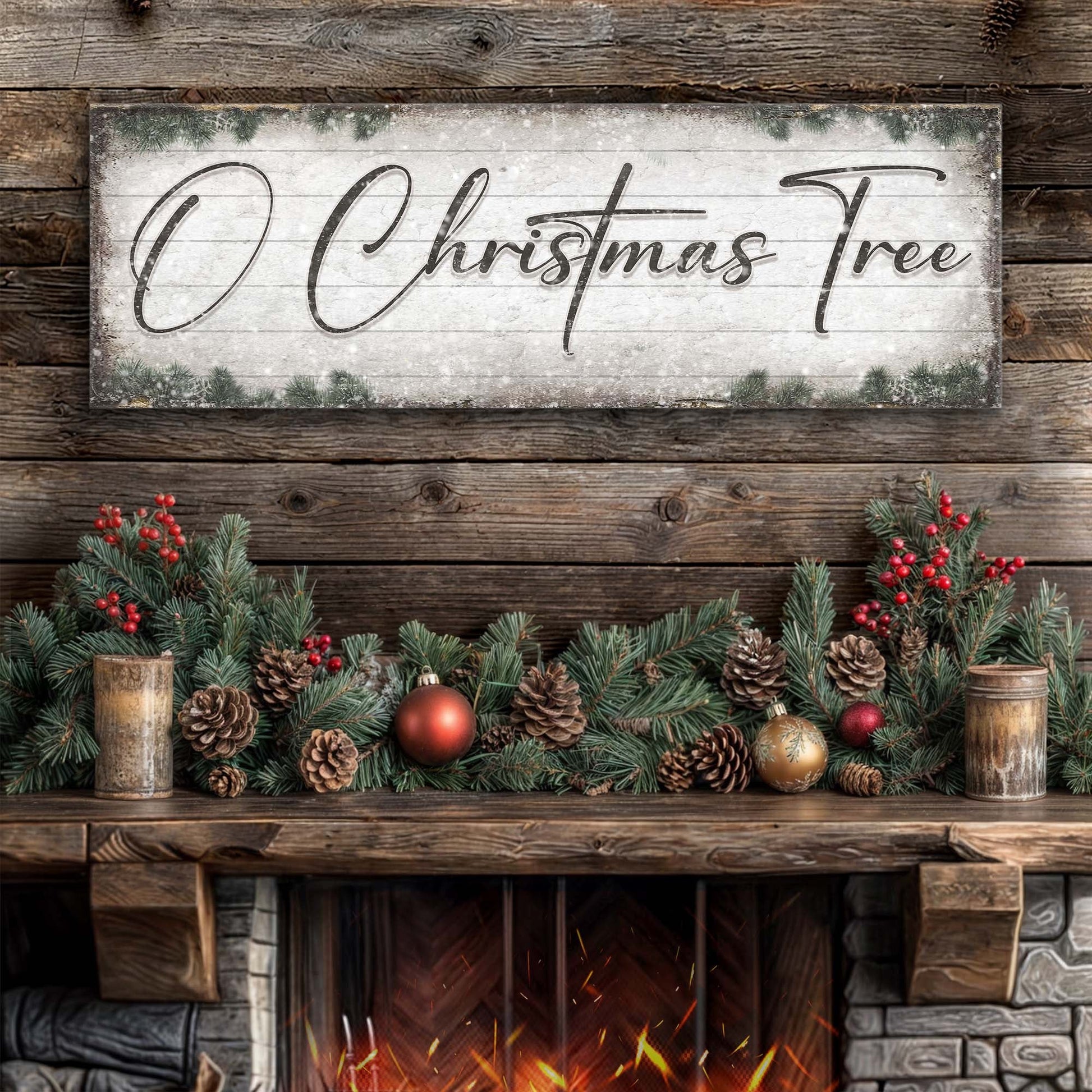 O Christmas Tree, Wood Christmas Sign-1