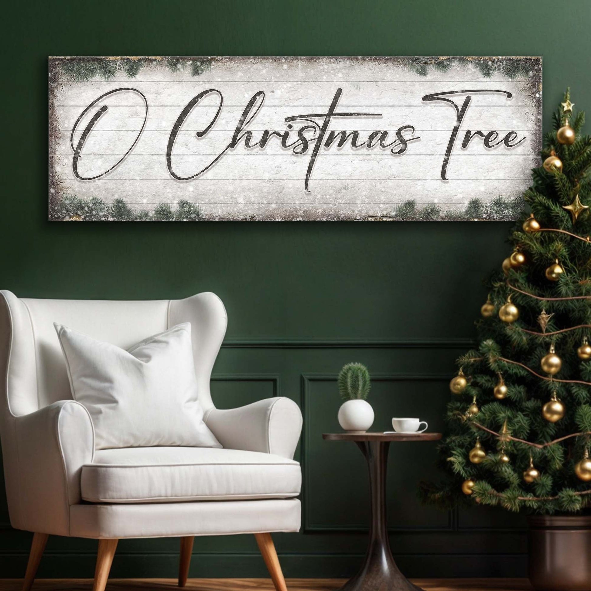 O Christmas Tree, Wood Christmas Sign-3