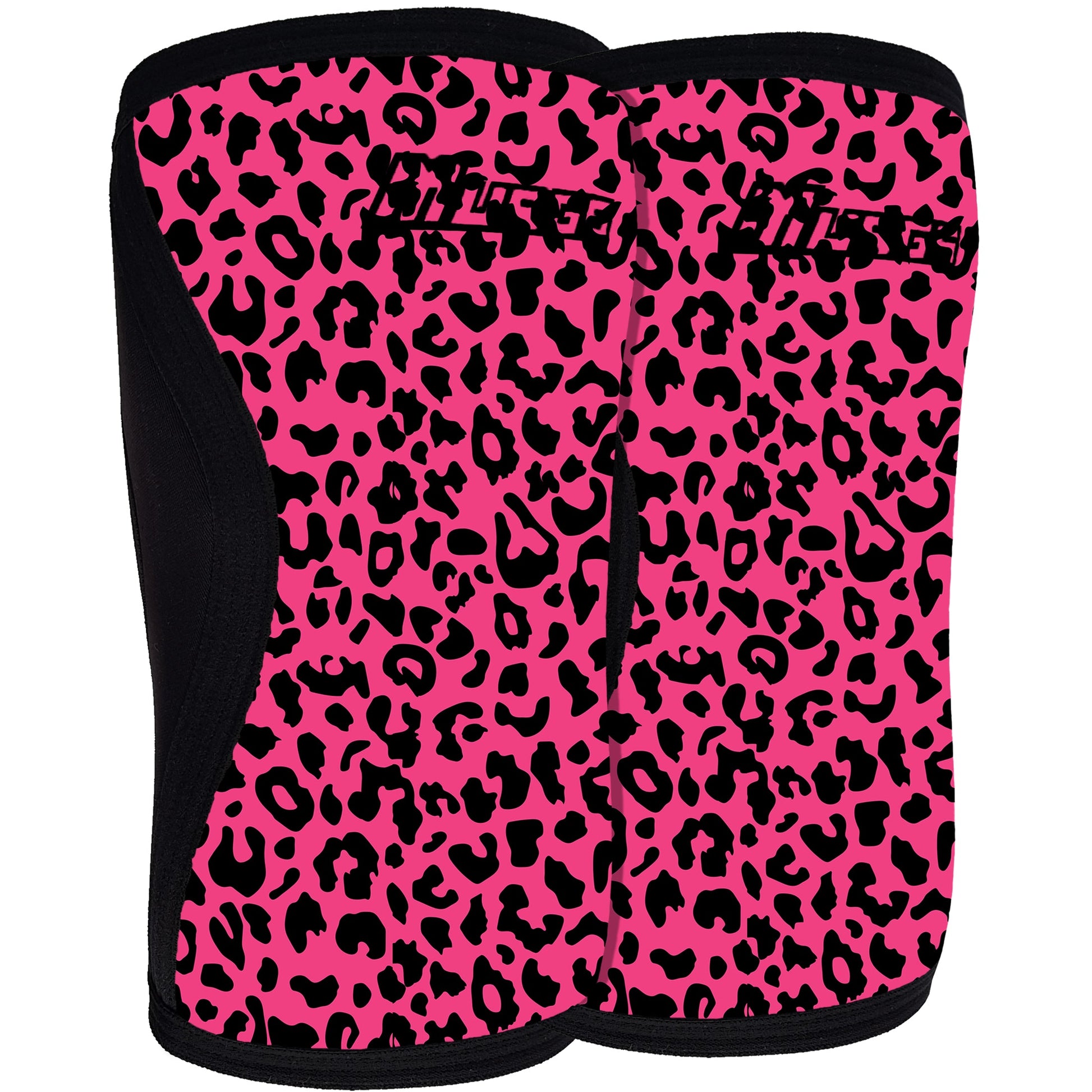 V2 7mm Knee Sleeves - Pink Leopard Print (Pair)-0