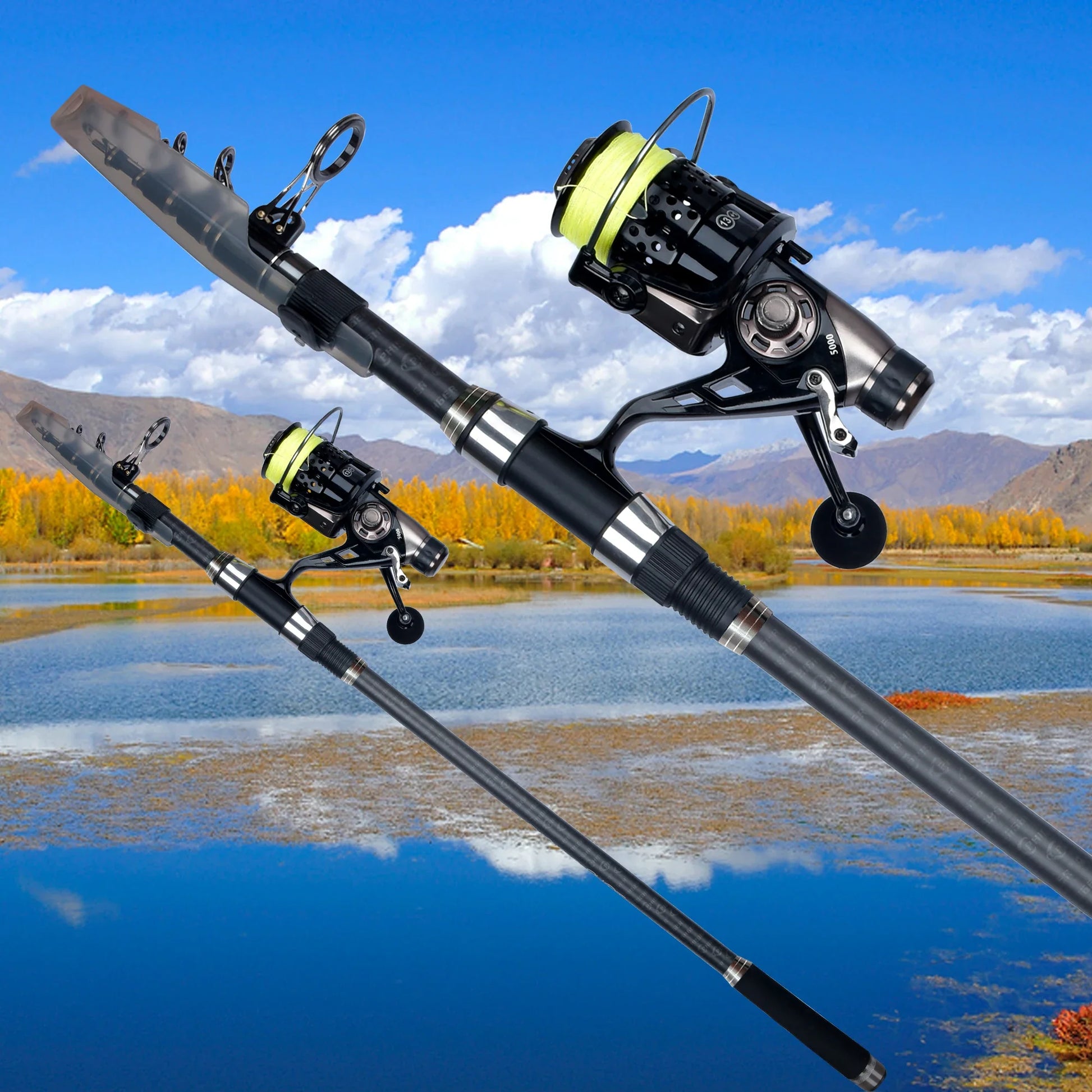 NNEOBA 5.3m Telescopic Surf Spinning Rod 30T Carbon Fiber Black-4