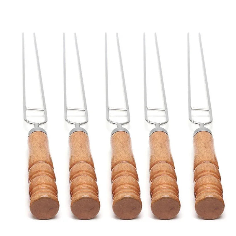 NNEOBA 10PCS Stainless Steel BBQ Skewers Black-3