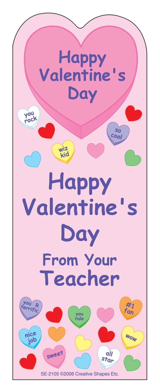 SHAPES ETC. "From Your Teacher" Bookmarks - Valentine-0